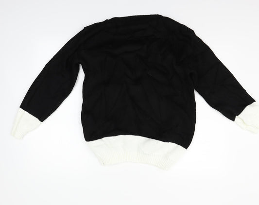 Liberty Womens Black Pullover Jumper Size 6 - CHRISTMAS