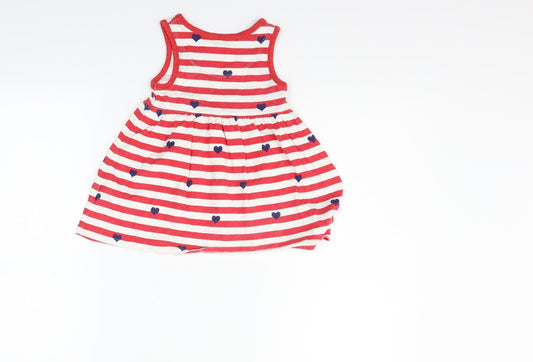 George Girls Purple Striped Fit & Flare Size 12-18 Months