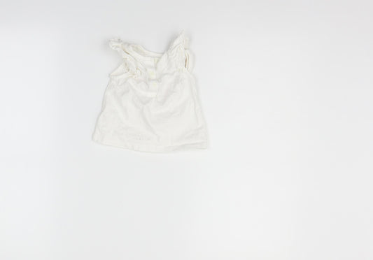 Matalan Girls Silver Basic T-Shirt Size 3-6 Months - smile