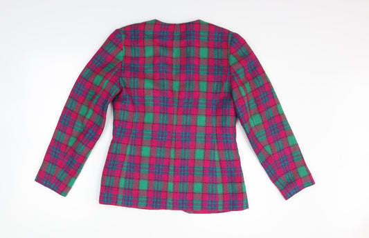 Hamels Womens Pink Check Jacket Size 10