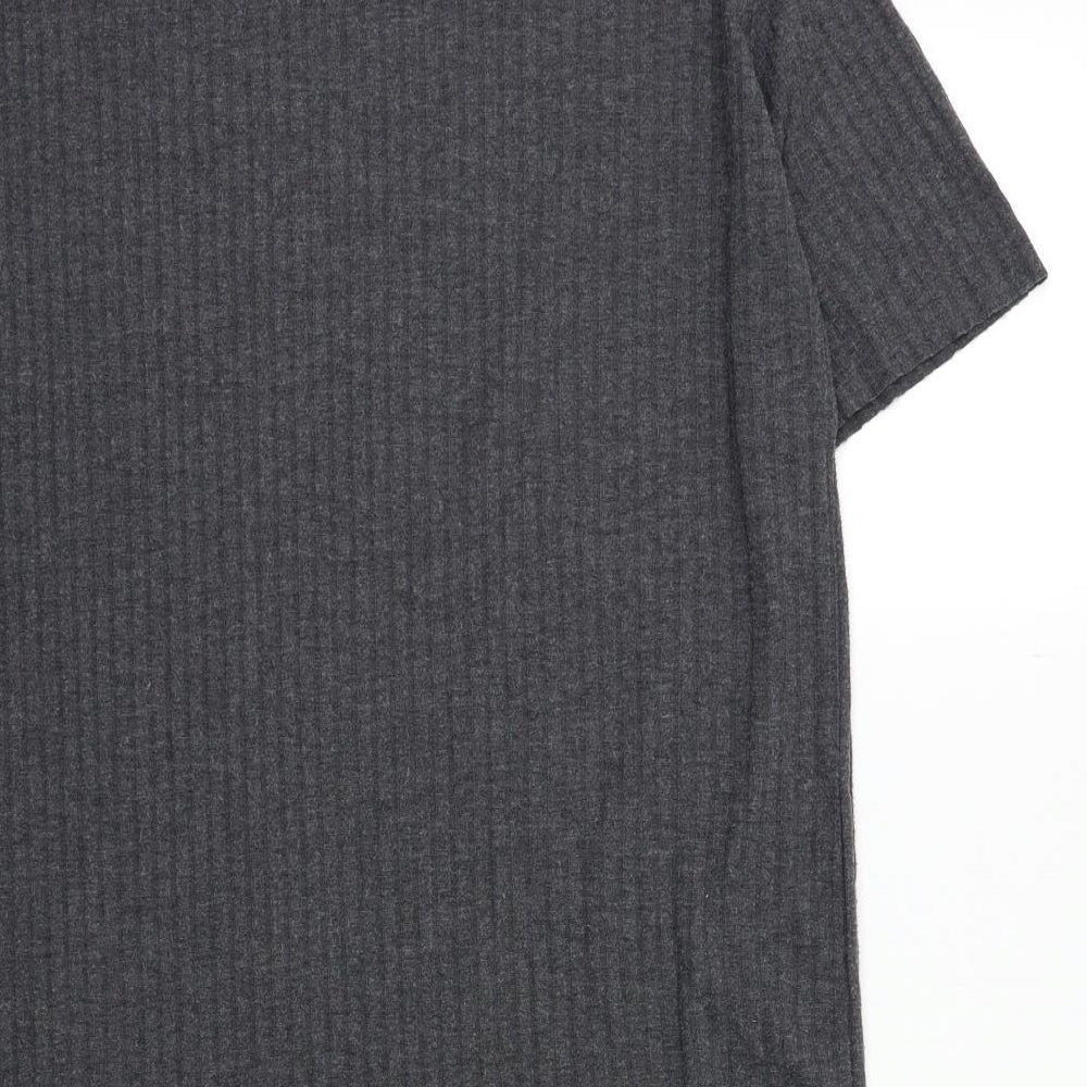 Zara Womens Grey T-Shirt Dress Size S