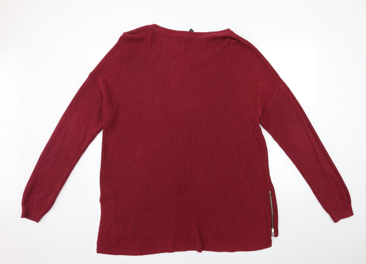 H&M Womens Pink Knit Pullover Jumper Size L