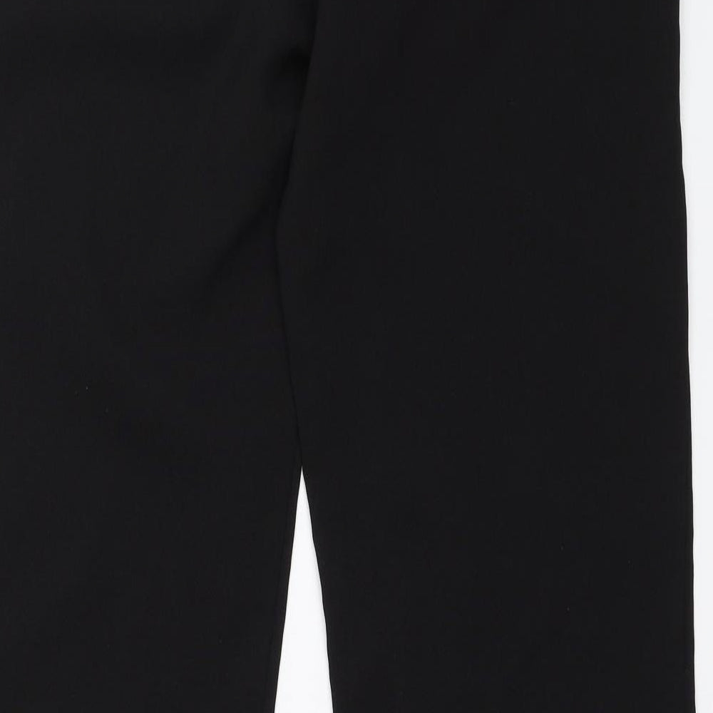 Preworn Womens Black Trousers Size 10 L31.5 in