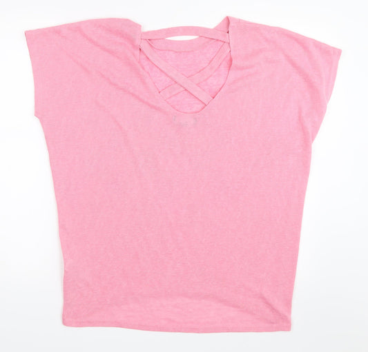 New Look Womens Pink Basic T-Shirt Size M