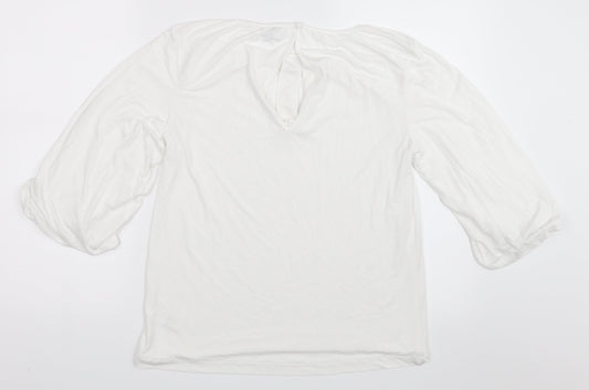 NEXT Womens White Basic T-Shirt Size 10