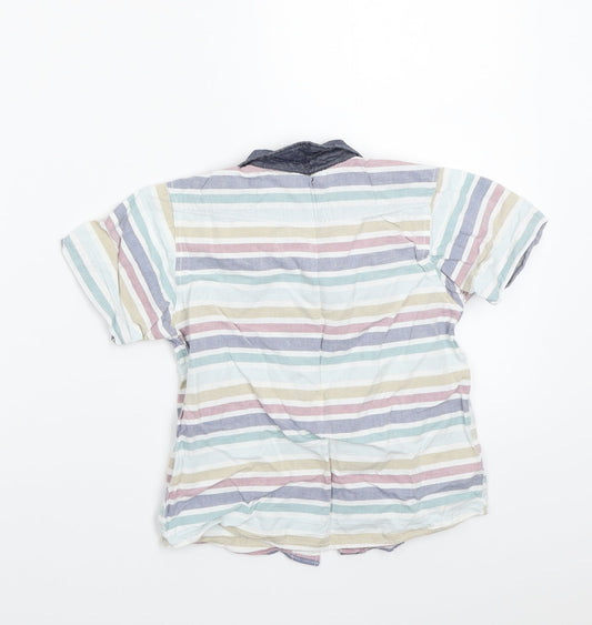 Westcoast cool Boys White Striped Basic Button-Up Size 3-4 Years