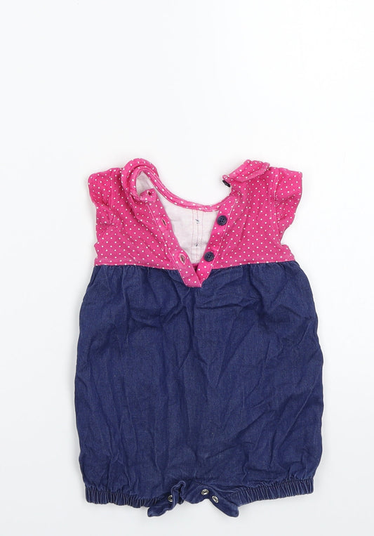 George Girls Blue Babygrow One-Piece Size 0-3 Months