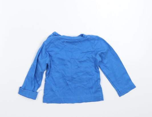 Early days Girls Blue Rayon Basic T-Shirt Size 12 Months