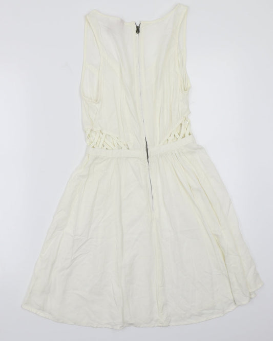 H&M Womens White A-Line Size 4