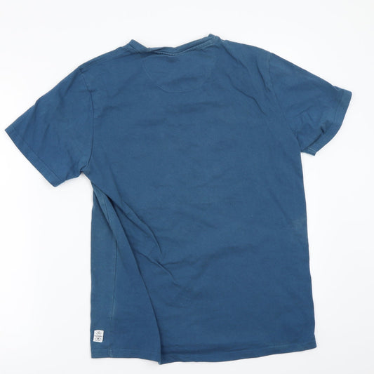 Piere cardin Boys Blue Rayon Basic T-Shirt Size M