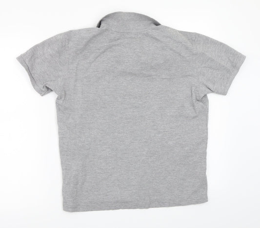 Piquepolo Boys Grey Rayon Basic Polo Size M