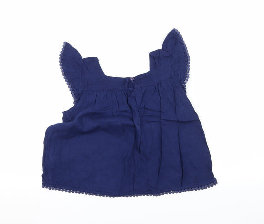 Primark Girls Blue Basic Blouse Size 5-6 Years