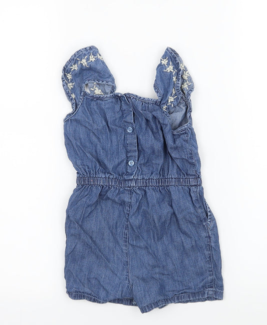 Gap Girls Blue Denim Dungaree Outfit/Set Size 18-24 Months