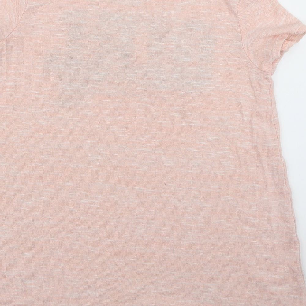 George Girls Pink Fair Isle Basic T-Shirt Size 9-10 Years