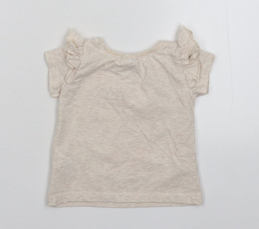 NEXT Girls Grey Basic T-Shirt Size 3-6 Months