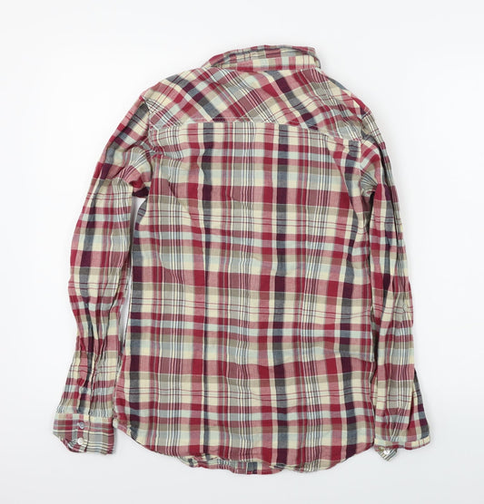 Dorothy Perkins Womens Red Check Basic Button-Up Size 10