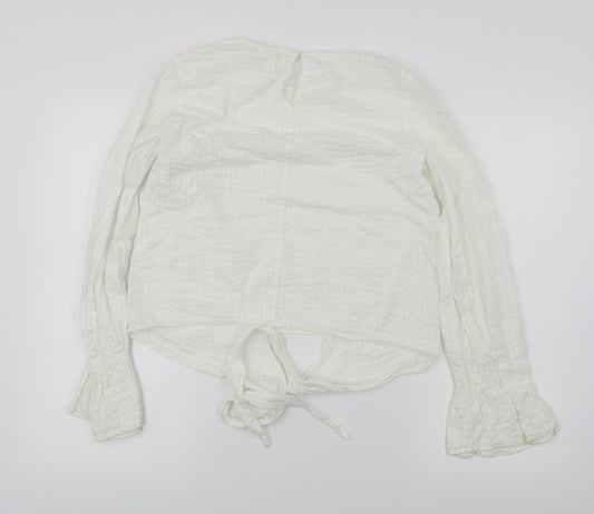 H&M Womens White Basic Blouse Size 6