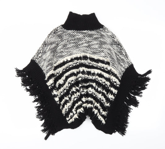 I love girls wear Girls Black Striped Pullover Jumper One Size