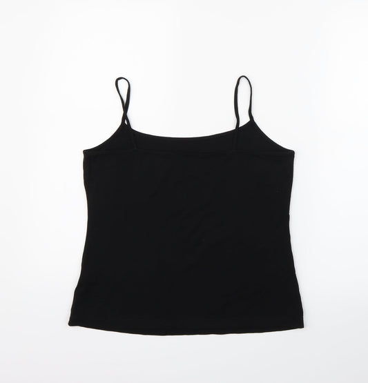Marks and Spencer Womens Black Henley Jumper Size 16