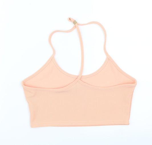 Missguided Womens Orange Cropped Blouse Size 10