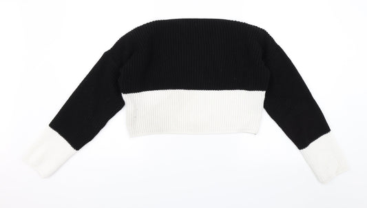 PRETTYLITTLETHING Womens Black Pullover Jumper Size S