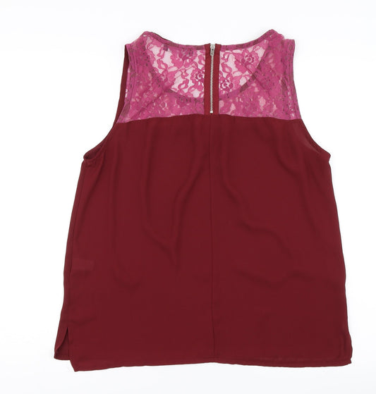 Select Womens Red Basic Blouse Size 14