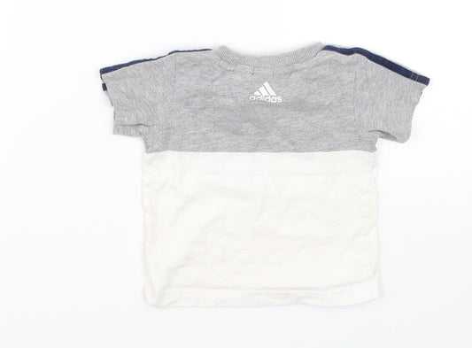 adidas Baby White Basic T-Shirt Size 3-6 Months