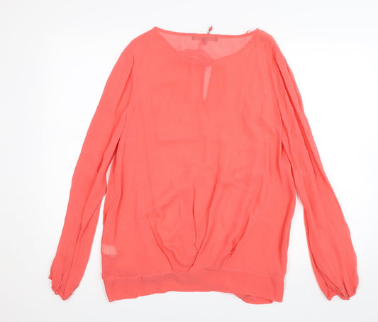NEXT Womens Orange Basic Blouse Size 10