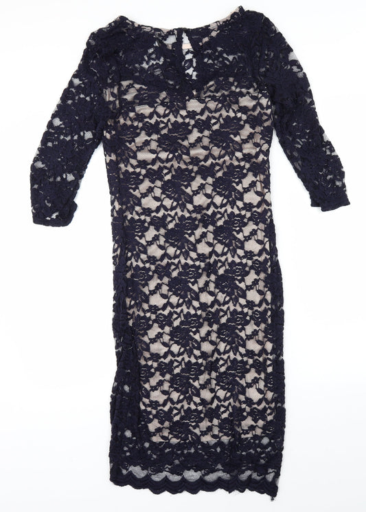 Atmosphere Womens Blue Floral Shift Size 8