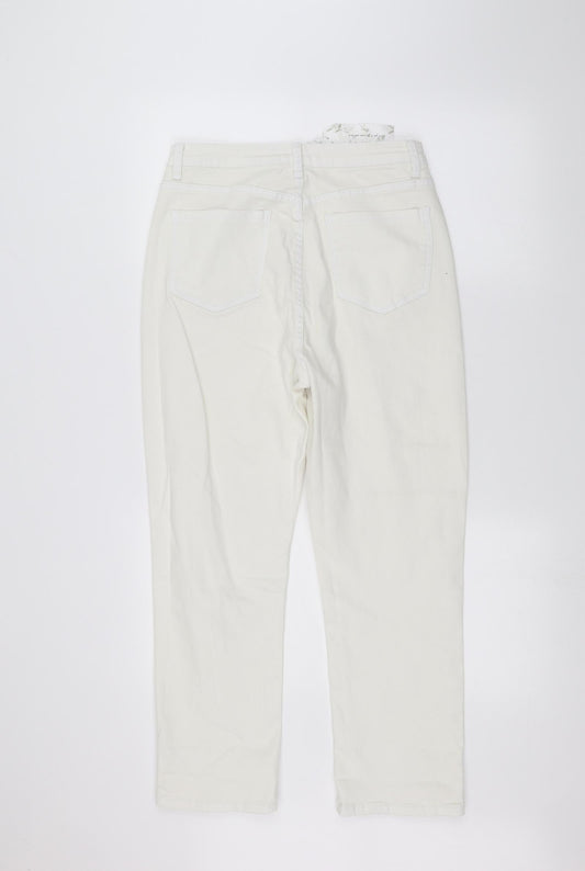 In the Style Womens White Straight Jeans Size 12 L26 in