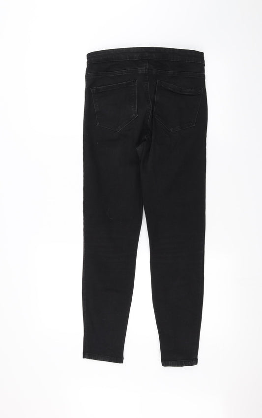 Denim & Co. Womens Black Denim Skinny Jeans Size 12 L25 in