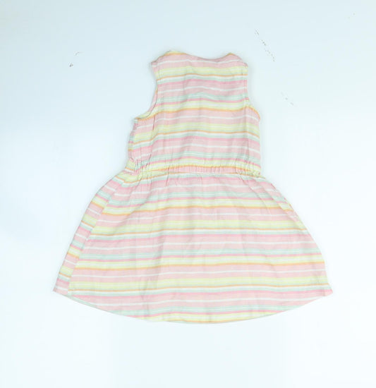 Nutmeg Girls Multicoloured Striped Fit & Flare Size 2 Years