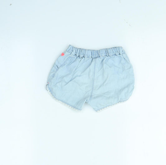 TU Girls Blue Cut-Off Shorts Size 2 Years