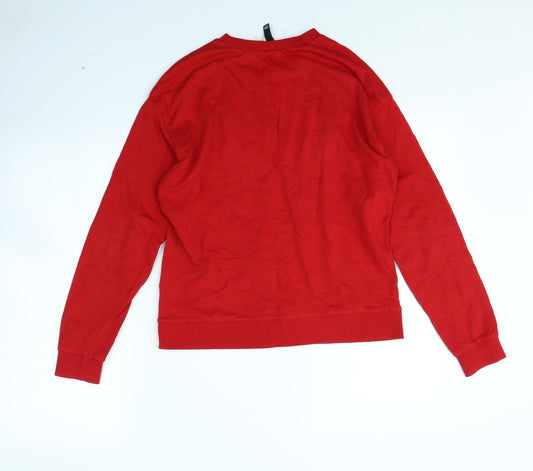 H&M Womens Red Pullover Jumper Size XS