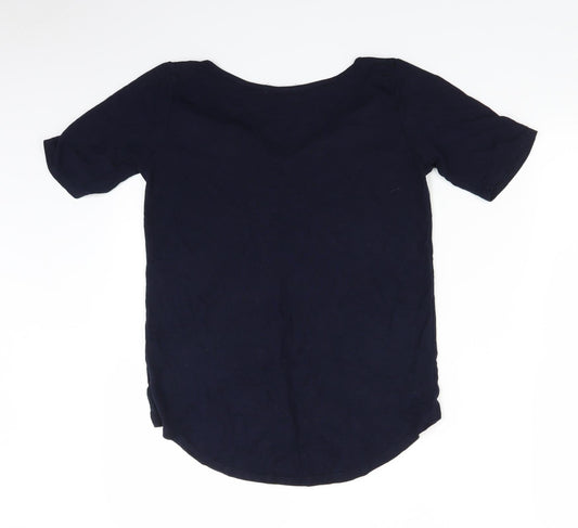 I SAW IT FIRST Womens Blue Basic T-Shirt Size 8