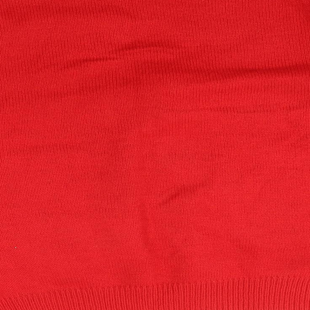 Disney Womens Red Fair Isle Knit Pullover Jumper Size XS  - Christmas Minnie Mouse