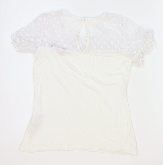 Dorothy Perkins Womens White Basic Blouse Size 4