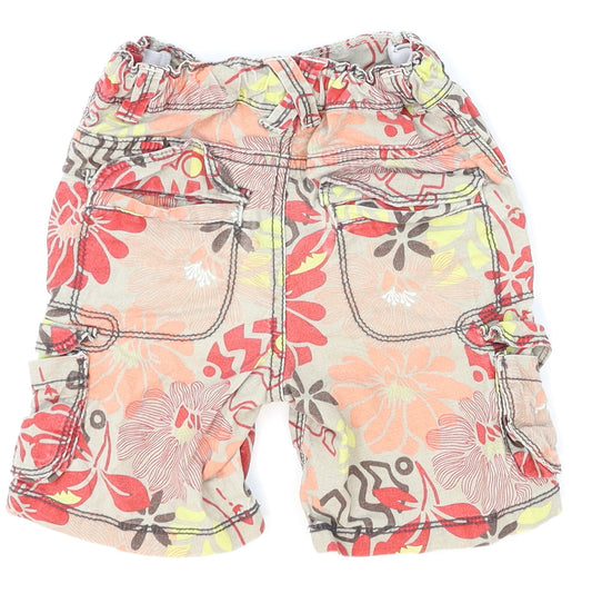 Marks and Spencer Boys Red Floral Cargo Trousers Size 18-24 Months