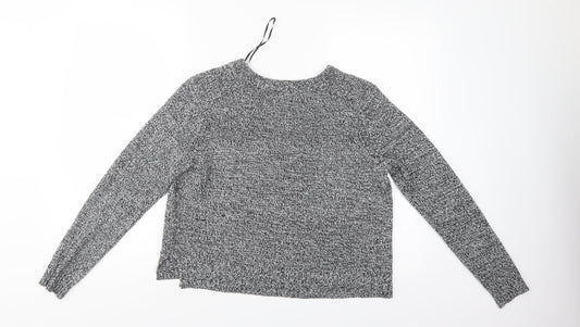 Divided Womens Grey Henley Jumper Size M