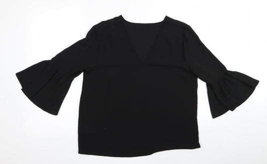 Warehouse Womens Black Basic Blouse Size 10