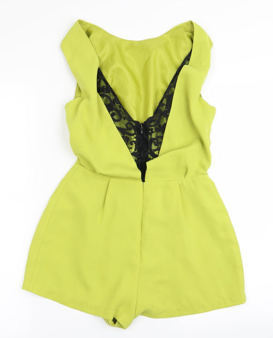 Topshop Womens Green Bodysuit One-Piece Size 8