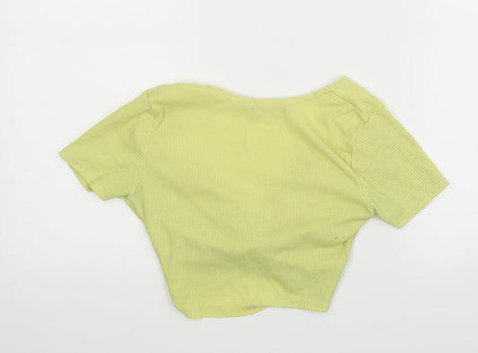 PRETTYLITTLETHING Womens Yellow Basic Tank Size 6