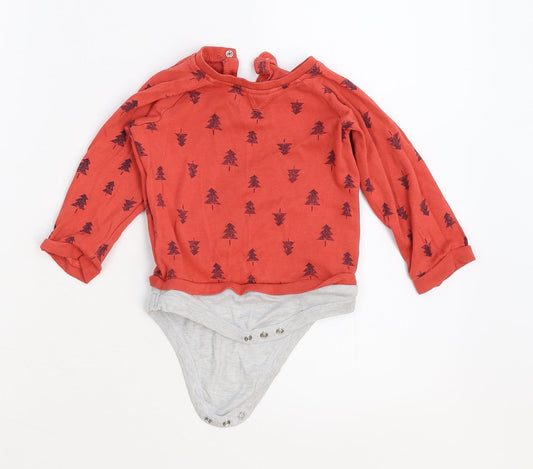 Preworn Boys Red Babygrow One-Piece Size 6-9 Months