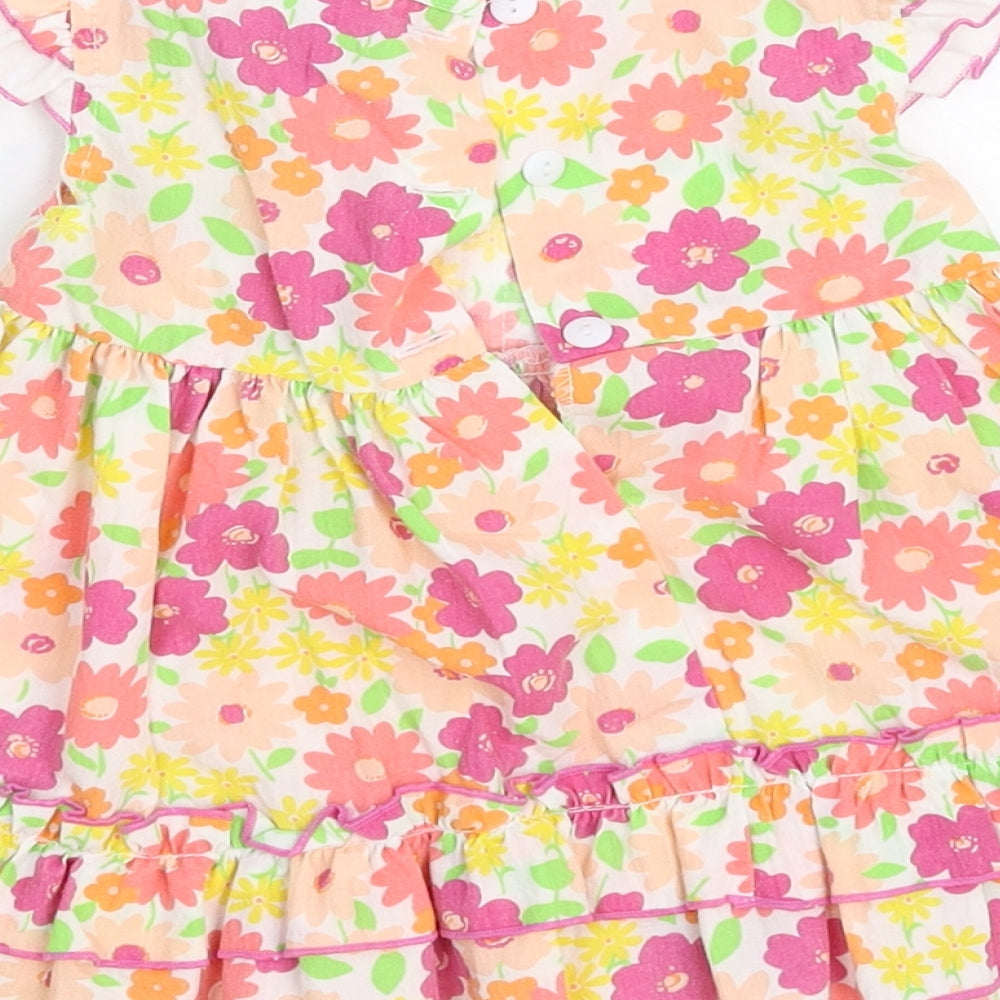 Nursery Time Girls Ivory Floral Kaftan Size 9-12 Months