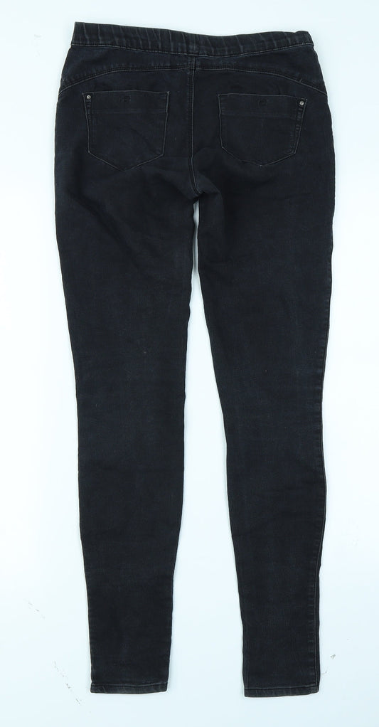 Denim Co Womens Black Denim Jegging Jeans Size 6 L28 in