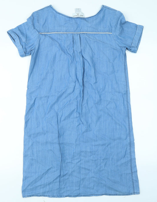 Rick Cardona Womens Blue Denim A-Line Size 10