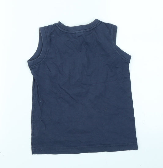 S. Oliver Boys Blue Basic Tank Size 4-5 Years