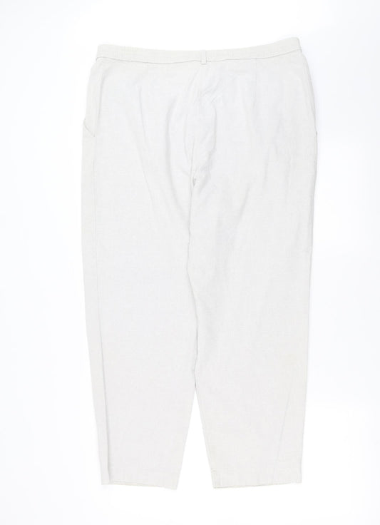 Marks and Spencer Womens Grey Trousers Size 18 L26 in