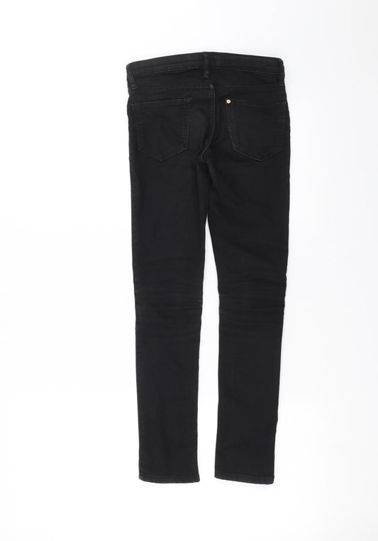 H&M Girls Black Denim Skinny Jeans Size 8-9 Years