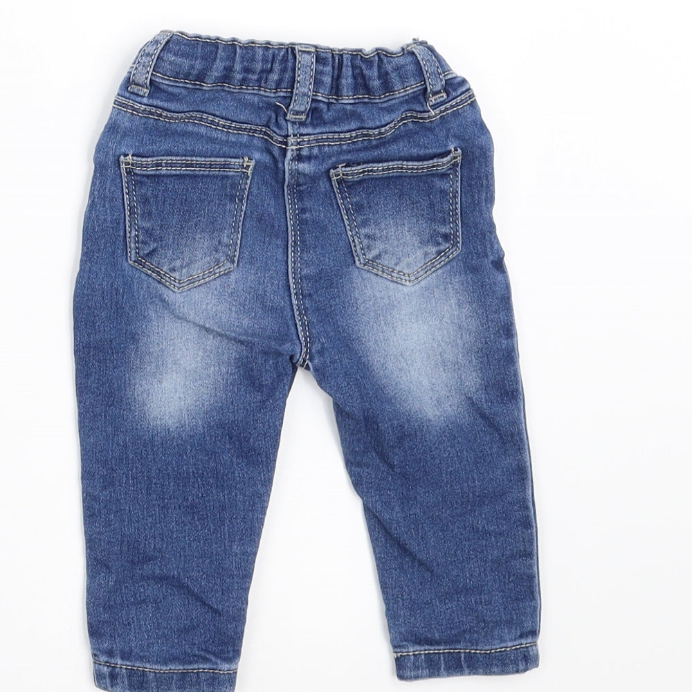 Primark Girls Blue Denim Jeans Size 6-9 Months